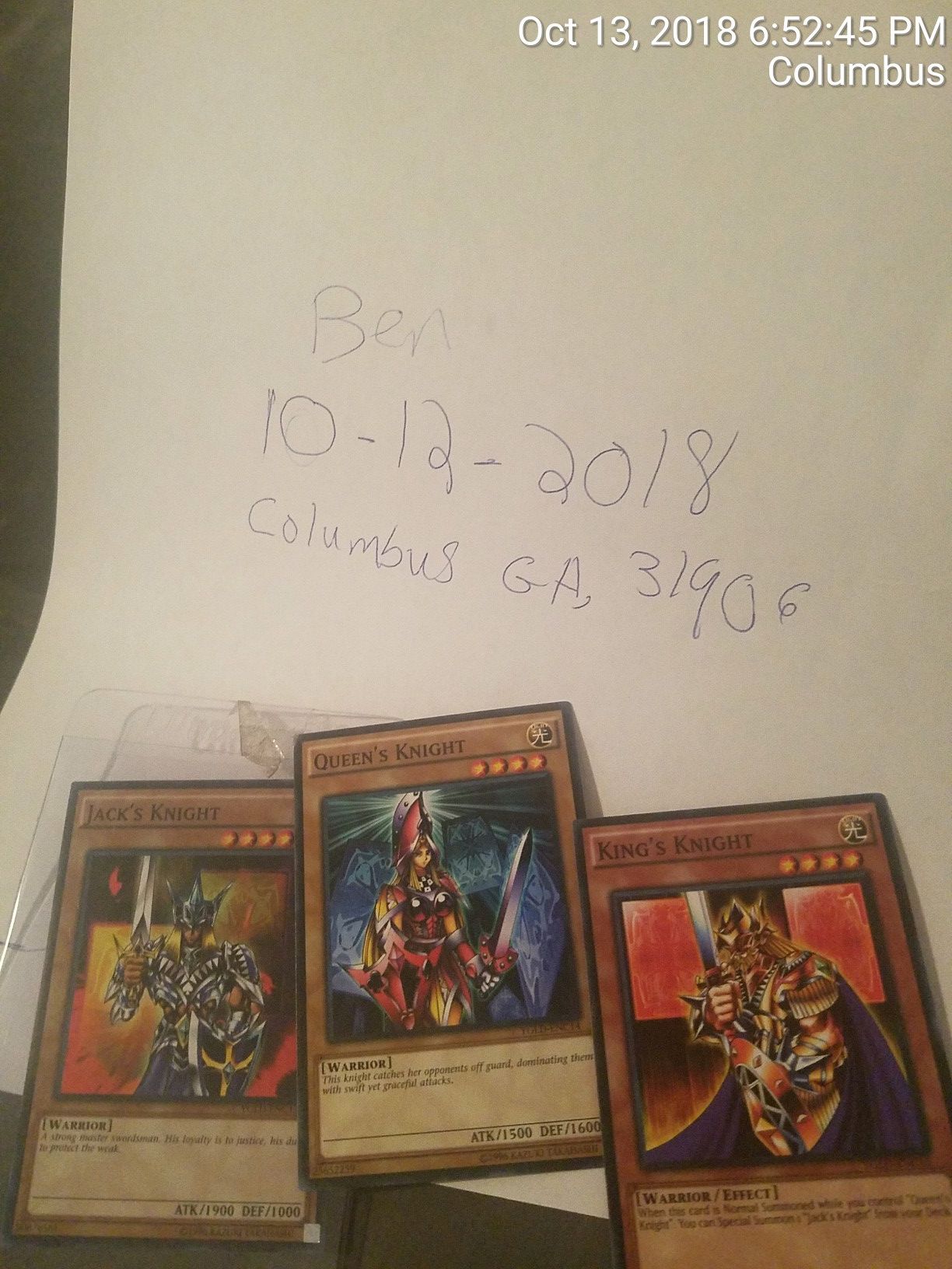Yugi Moto Deck 3 Knight Card