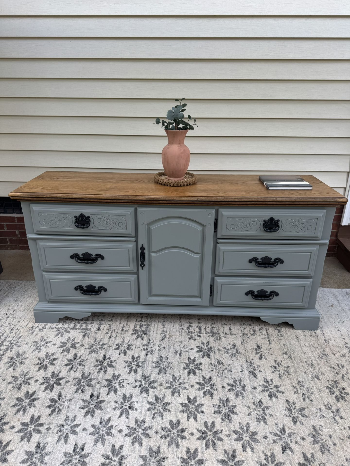 Solid Wood Dresser / Buffet Cabinet – Freshly Refinished!