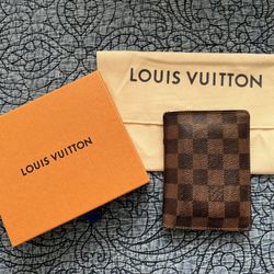 Louis Vuitton Damier Ebene Canvas Bifold Wallet on SALE