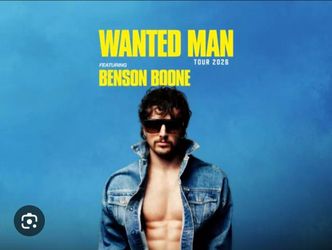 Benson Boone Los Angeles Aug 11 - $350.00 total,2 tickets, crypto arena, section 110 row 15 seats 9,10