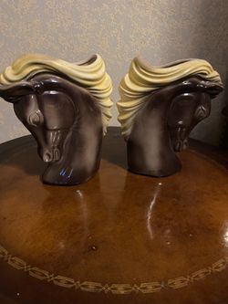 Elegant, Gray Horse Head Vase