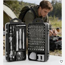 115 in 1 Precision Screwdriver Set Magnetic Bits Repair Kit Silver