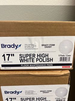 Brady 17” Super High White Polish Floor Maintenance Pad