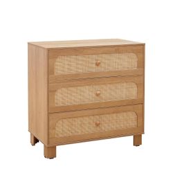3 Drawer Rattan Dresser