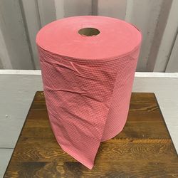 $107 Retail Heavy-duty Low Lint Pink Paper Towel Roll for Industrial Use 13 1/4” x 12” (475 per roll)  Great pre-owned condition. A few have been peel