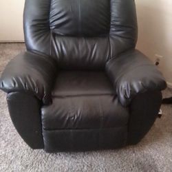 Black Recliner 3 Tables & Buffet & Night Stand