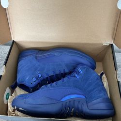 Deep royal blue white Jordan retro 12s