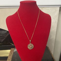 Monet Pink Diamond Necklace