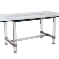72” Glass Acrylic Dining Table Brand New In Box