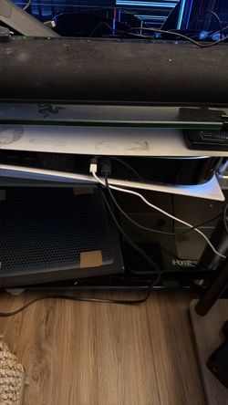 PS5 console with cords and 1 controller and a extra 2 tb of storage