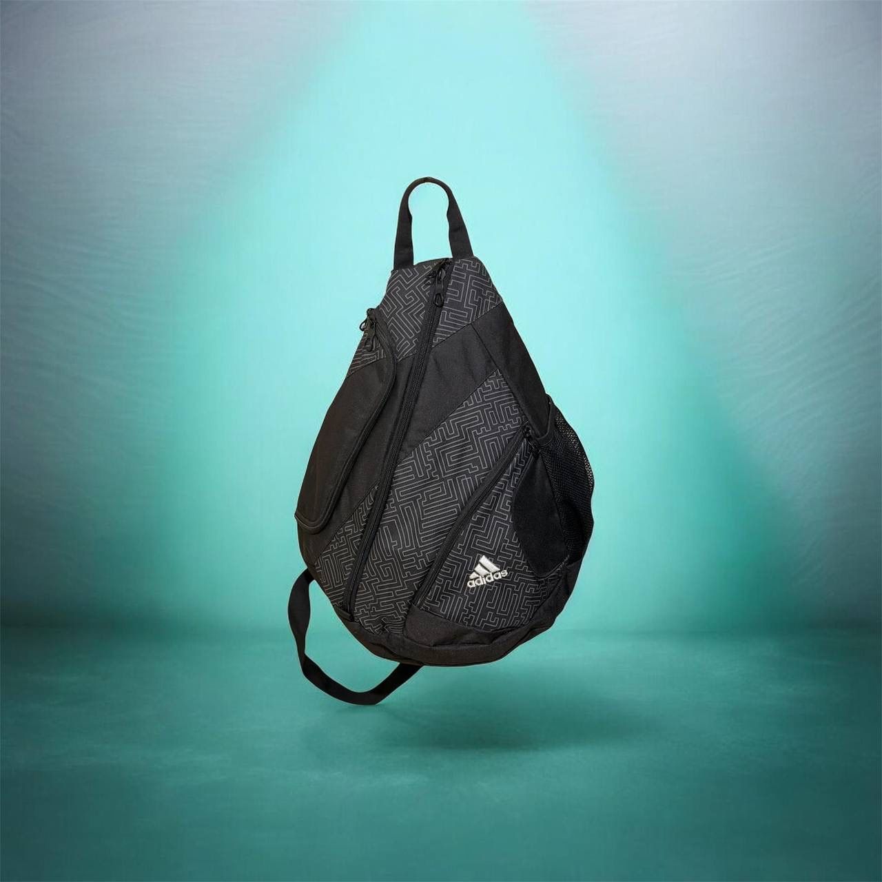 18” Adidas Load Spring Crossbody Backpack Black One Shoulder.