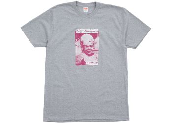 Supreme Hey F$ck Face Tee T-shirt Heather Grey SS18 Size XL Supreme NYC
