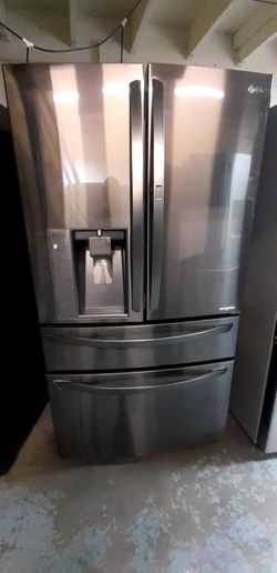 LG 4 Door Black Stainless Fridge

