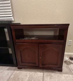 Brown tv stand