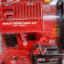 Milwaukee New 5ah Battery And Charger 