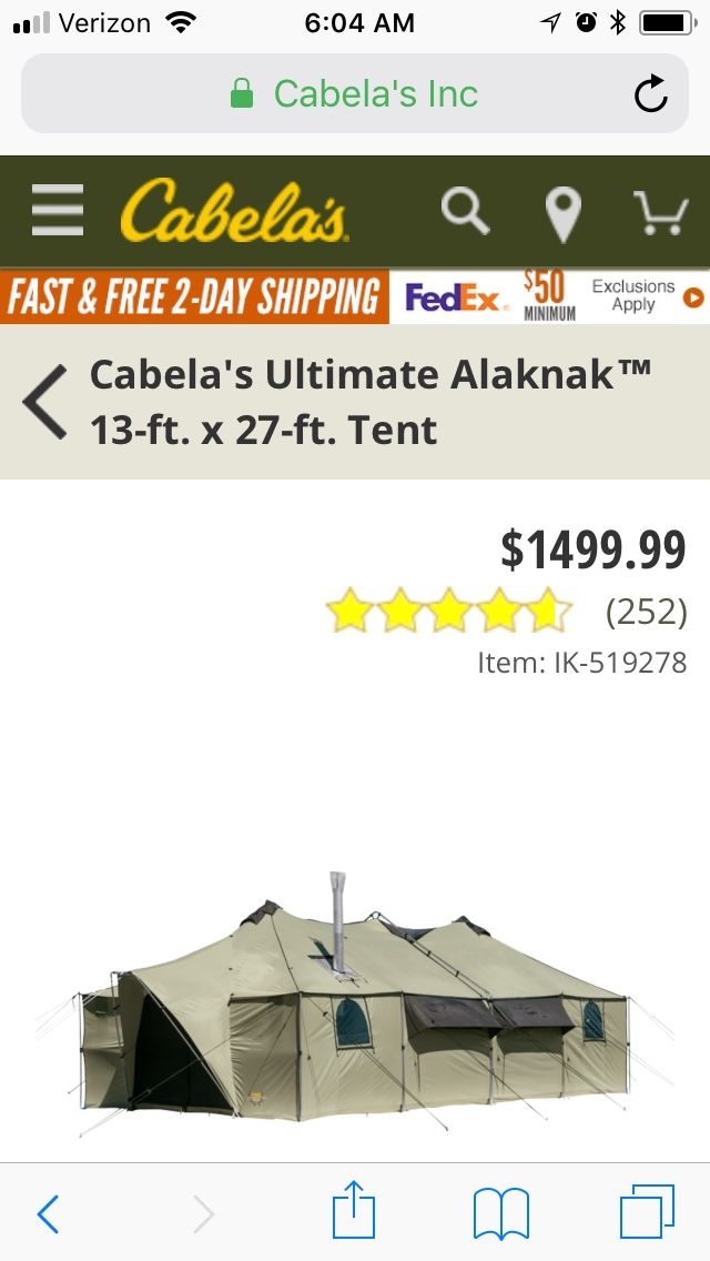 Cabela’s Alaknak Tent