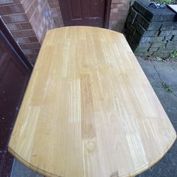 Solid Wood Folding Kitchen Table With 2 Chairs
