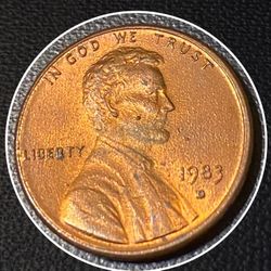 Very Beautiful RED 1983 Small d Penny