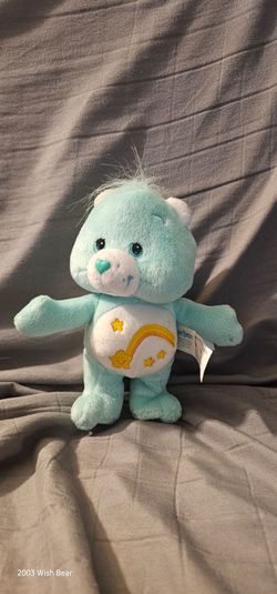 Care Bears Wish Bear Vintage 2003 7in Teal Plush