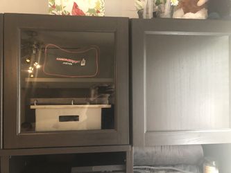 IKEA entertainment center dresser with shelving storage with 42” TV