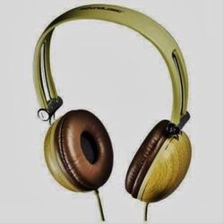 SoundLogic Wooden Stereo Headphones Light Brown or Dark Brown