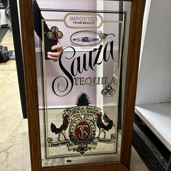 Glass Sign - Sauza Tequila 