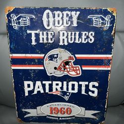 Patriots Metallic Sign 