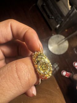 gold plated cubic zirconia ring