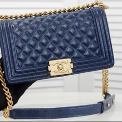 Chanel Le Boy Flap Bag Quilted Soft Caviar bag