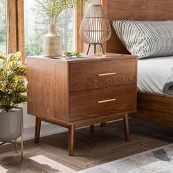 Set of 2 Walnut Nightstands – $460 Retail – Open Box – Delivery Available