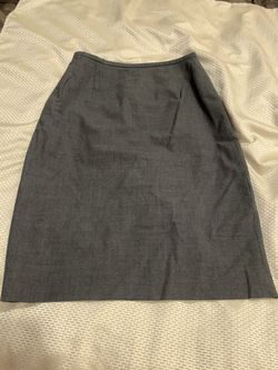 Ann Taylor Loft Gray pencil skirt 96% wool 4% spandex size 12