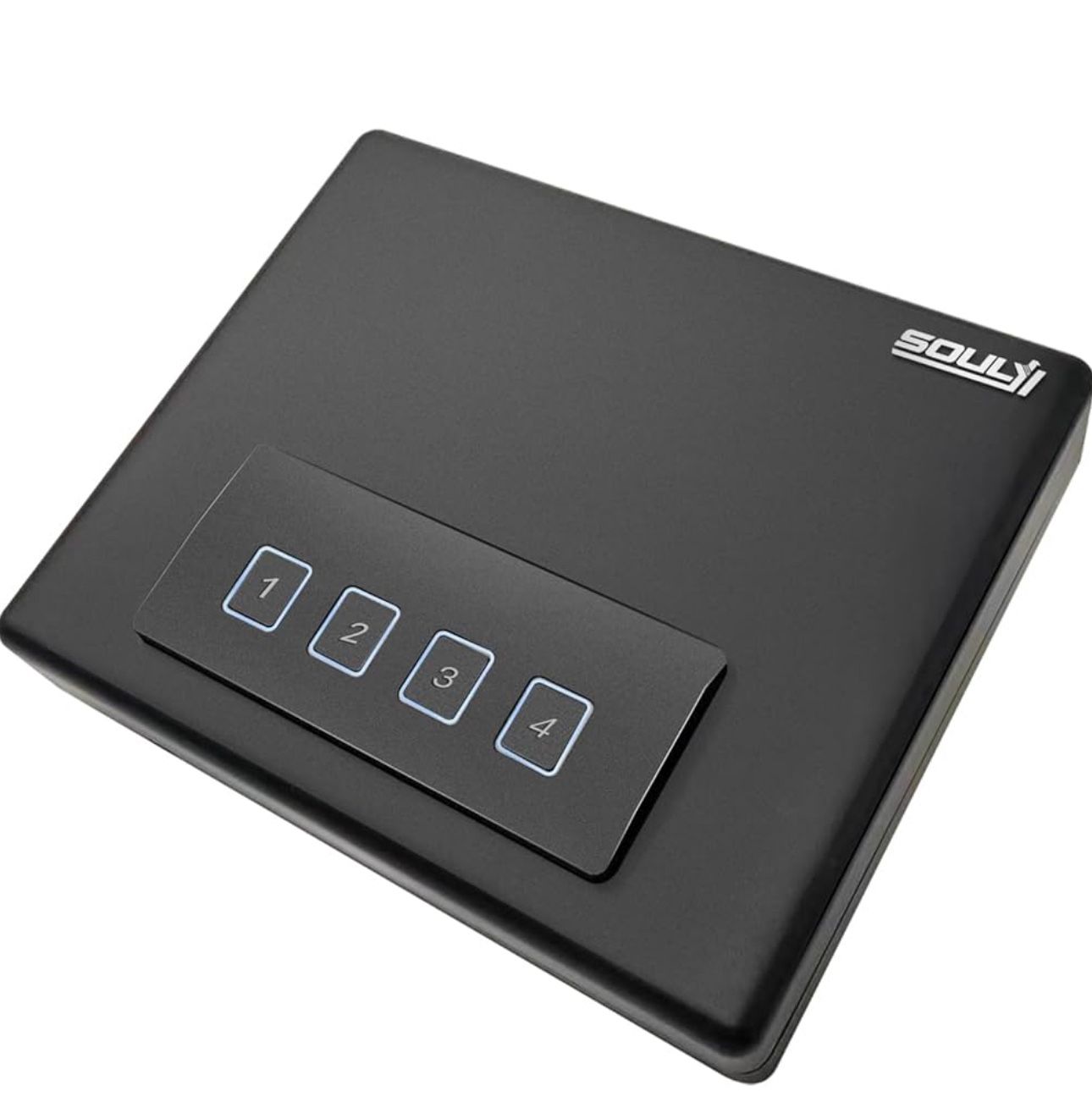 SOULYI Portable Digital Gun Safe for Pistols with Password and Key Access, Pistol Safe with Muting Mode for Truck, Nightstand, Drawer, Cabinet, Booksh