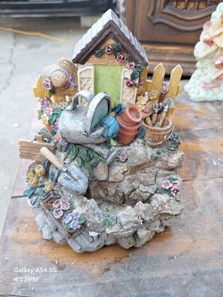 Heritage Mint Water Fountain Collection Watering The Garden Read Resin

