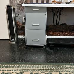 Filing Cabinet Plus Extra Drawer For Pencils And Miscellaneous.