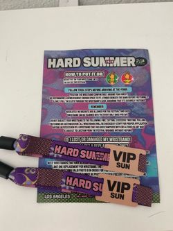 Hard Summer VIP Sunday wristbands