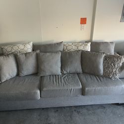 Large Couch and Loveseat with 4 chairs