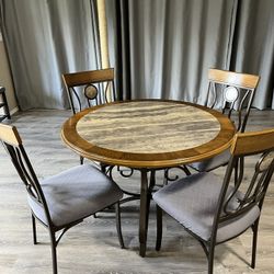 Wrought Iron Table And 4 Chairs