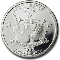 2002 Silver Proof Quarter Tennessee