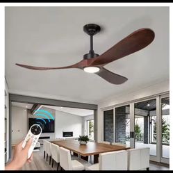 60 in. Black Indoor/Outdoor Solid Wood Ceiling Ceiling Fan with Remote Control