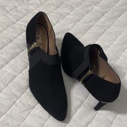 WOMEN’S CALVIN KLEIN BLACK SUEDE MID-HEELS 3 INCHES SIZE 10