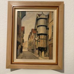 1926 Troyes (France) Original Watercolor Art