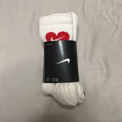 White Drake Certified Lover Boy Socks Nike Medium 3 Pair