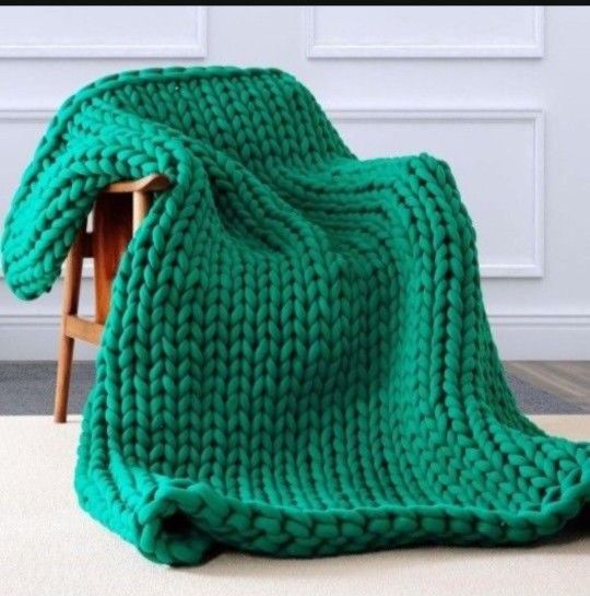 Touchat Weighted Handmade Blanket Adult,15lbs Chunky Knit Gravity Blanket 48 * 72 inches