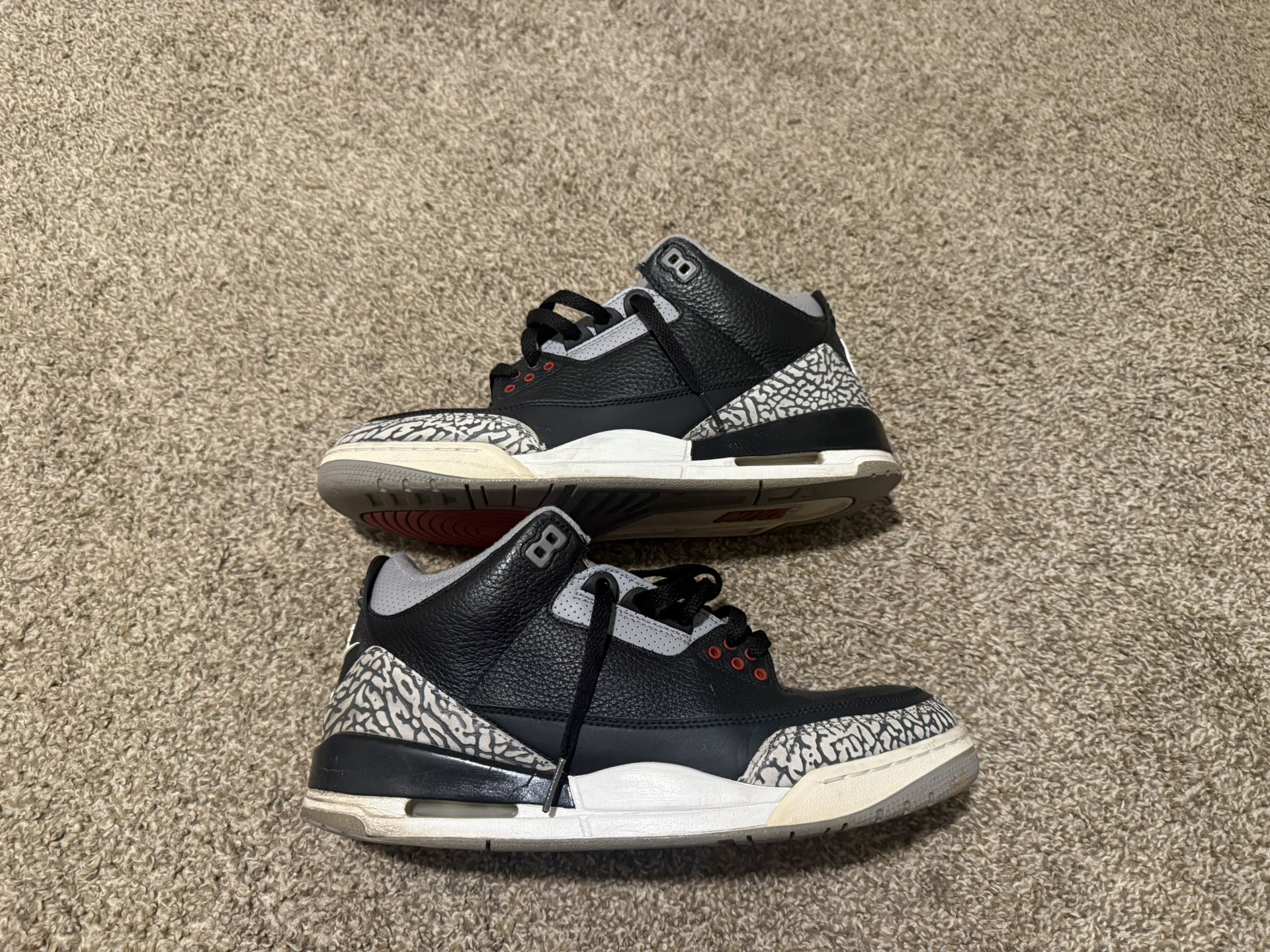 Air Jordan Black Cement 3s 2018 Size 10.5