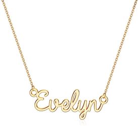 Personalised Name Necklace.18K Gold Plated.Ask for your name or word