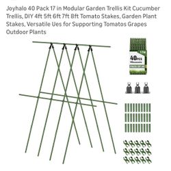 New $18 40 Pack 17 in Modular Garden Trellis Kit 