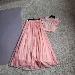 Pink City Triangles 2 Piece Dress