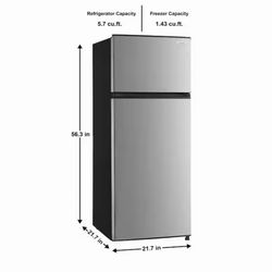 7.1 cu. ft. Top Freezer Refrigerator in Stainless Steel Look