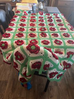 Vintage Blooming flowers afgan