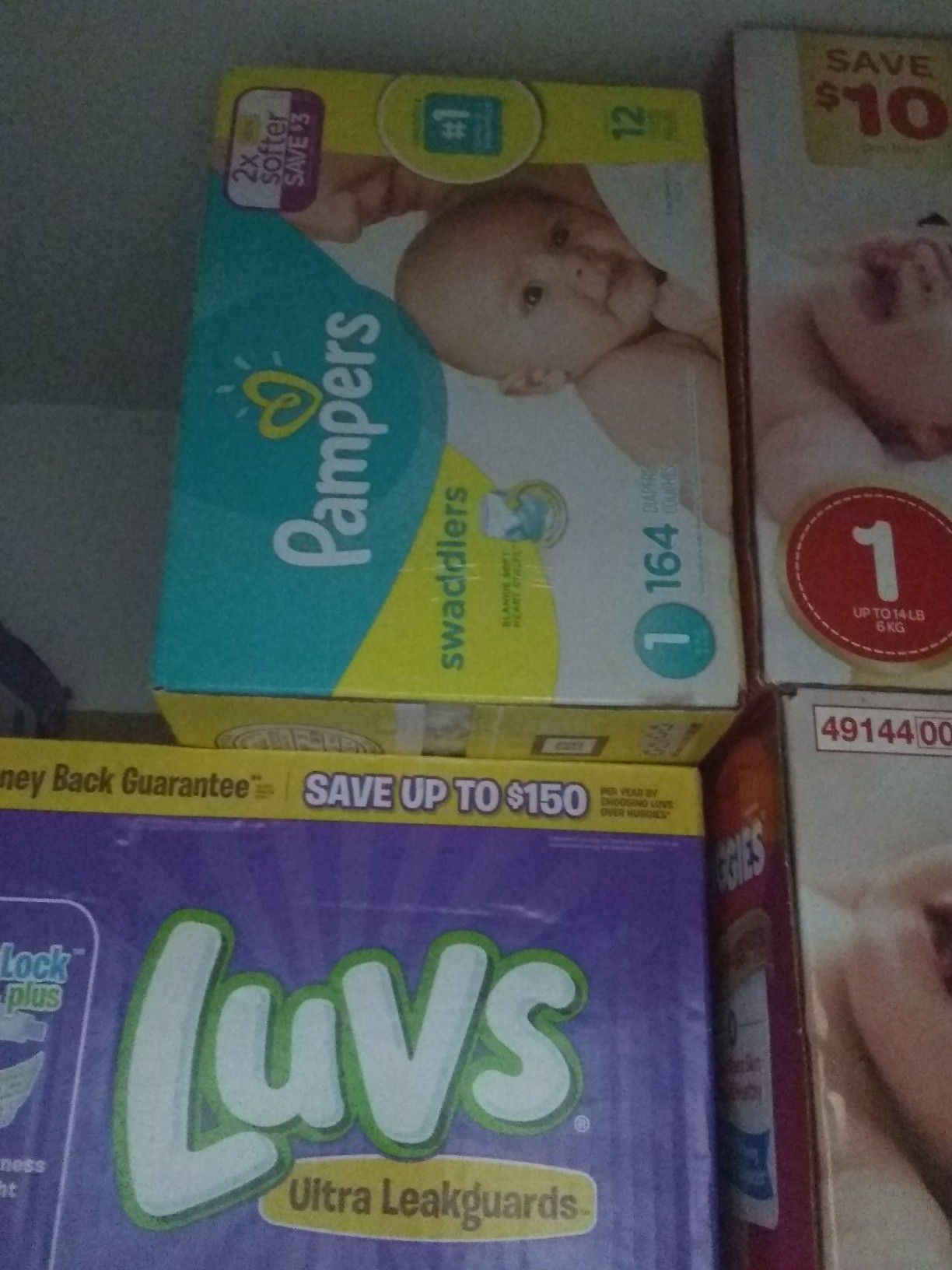 Pampers and luvs diapers size 1 brand new
